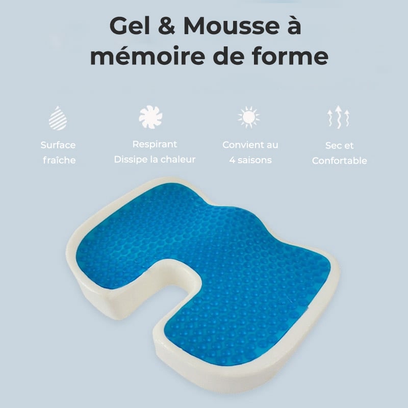 Coussin Orthopédique d'Assise SheerSanté - Soulage les douleurs du coccyx et lombaires